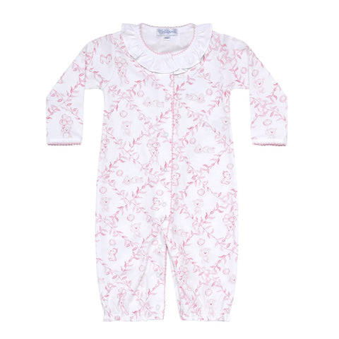 Pima Cotton Converter Gown - Pink Bear