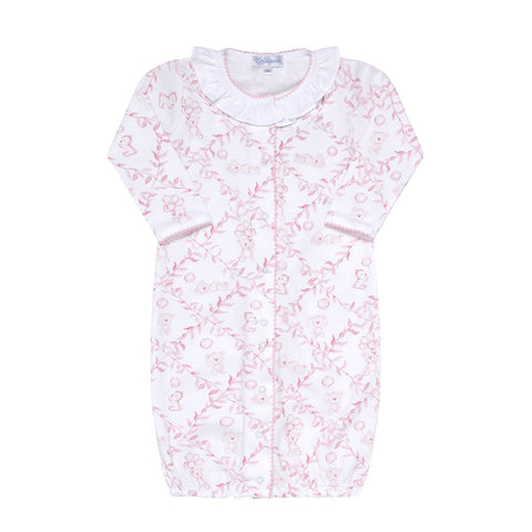 Pima Cotton Converter Gown - Pink Bear