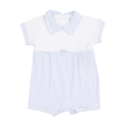 Bamboo Short Sleeve Romper - Blue Bunny