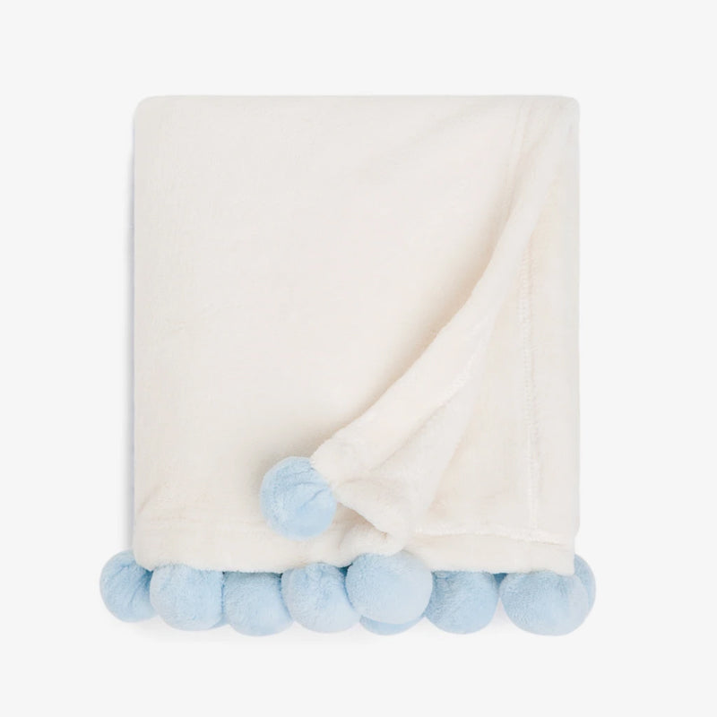 Pom pom Trim Blanket Lowcountry Baby Boutique